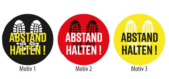 Abstand halten - rund