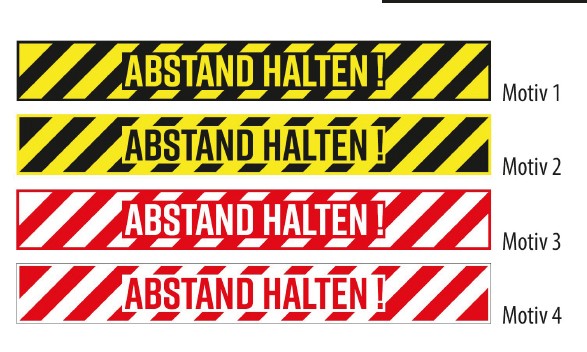 Abstand halten - Streifen